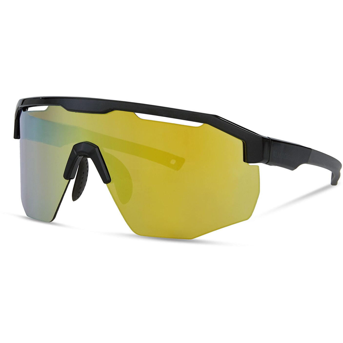 MADISON Cipher Gloss Black Sunglasses (3 Lens Pack - Bronze Mirror / Amber / Clear)