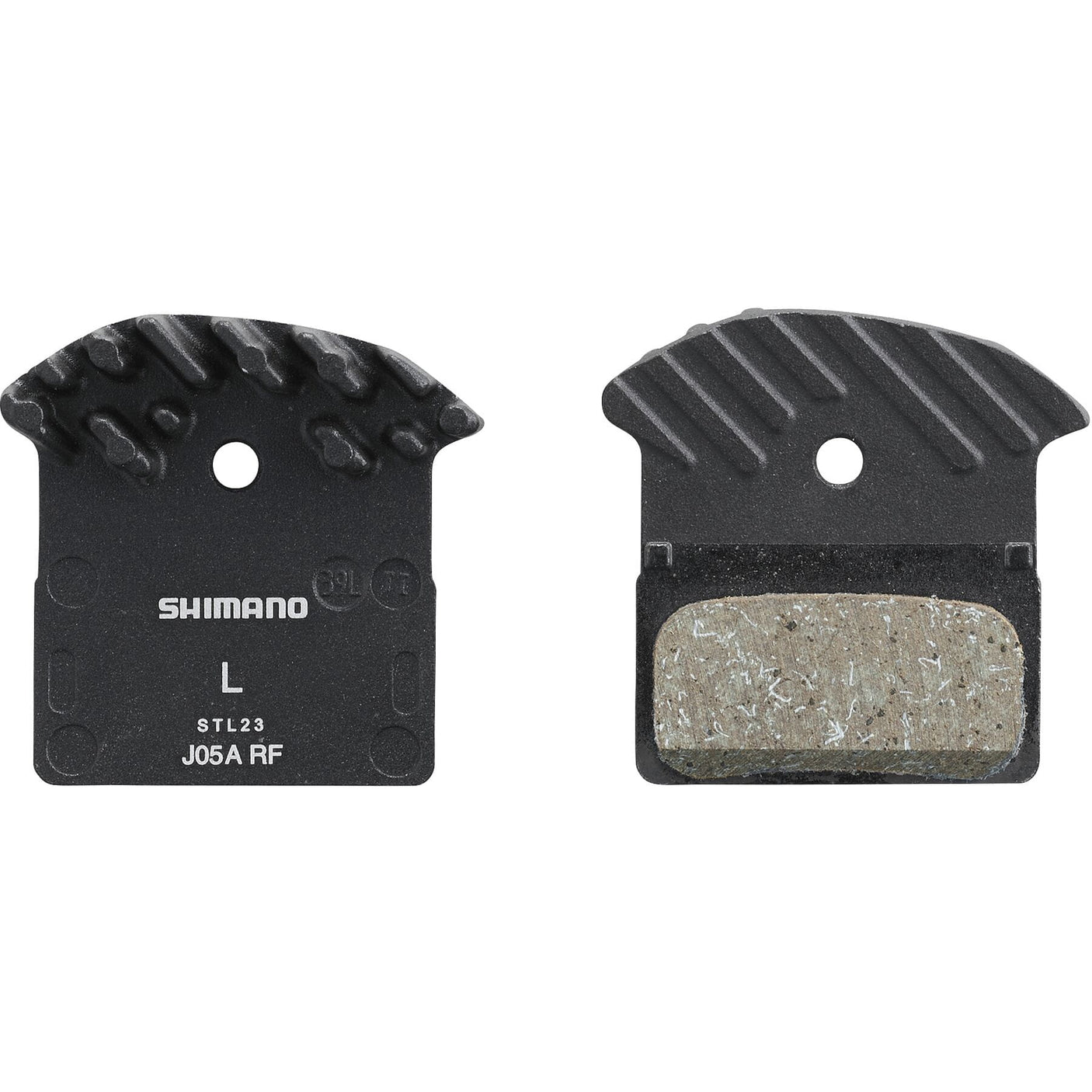 SHIMANO J05A-RF Disc Pads (Resin/ Organic Pad, Alloy Back w/ Cooling Fins)