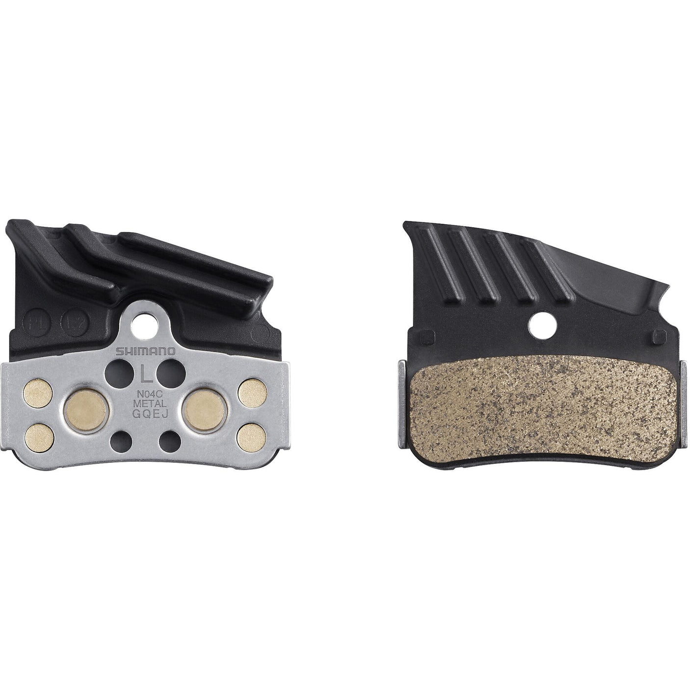 SHIMANO N04C-MF Disc Pads (Sintered Pad, Alloy Back w/ Cooling Fins)