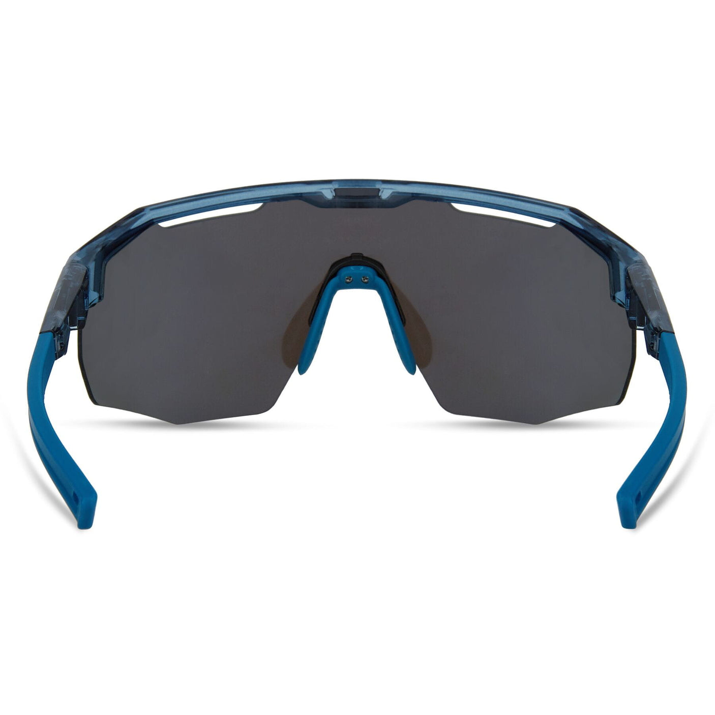 MADISON Cipher Crystal Gloss Blue Sunglasses (3 Lens Pack - Blue Mirror / Amber / Clear)