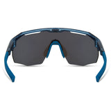 MADISON Cipher Crystal Gloss Blue Sunglasses (3 Lens Pack - Blue Mirror / Amber / Clear)