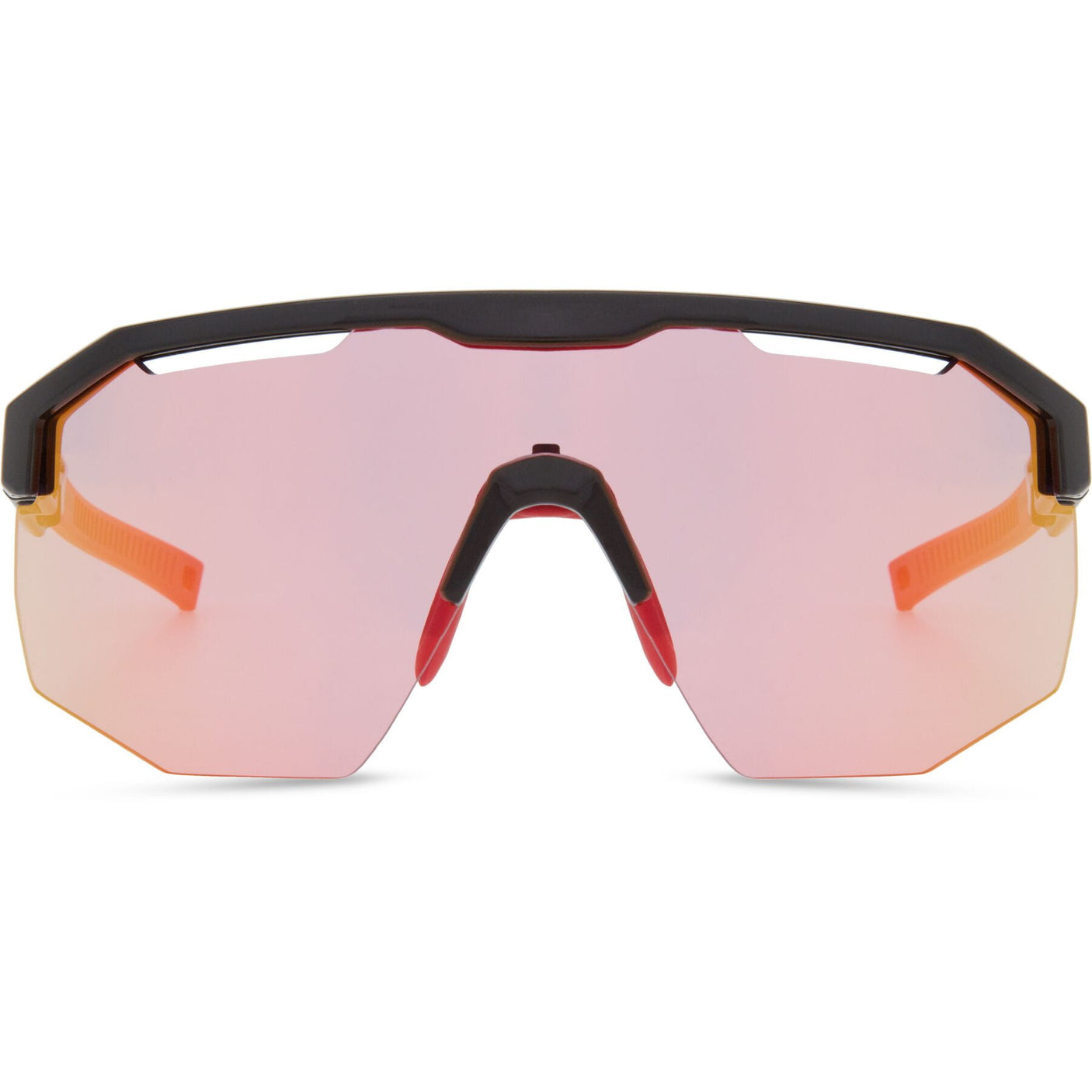 MADISON Cipher Gloss Black Sunglasses -(Pink Rose Mirror Lens)