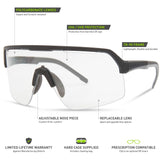 MADISON Crypto Air Matt Black Sunglasses (Clear Lens)