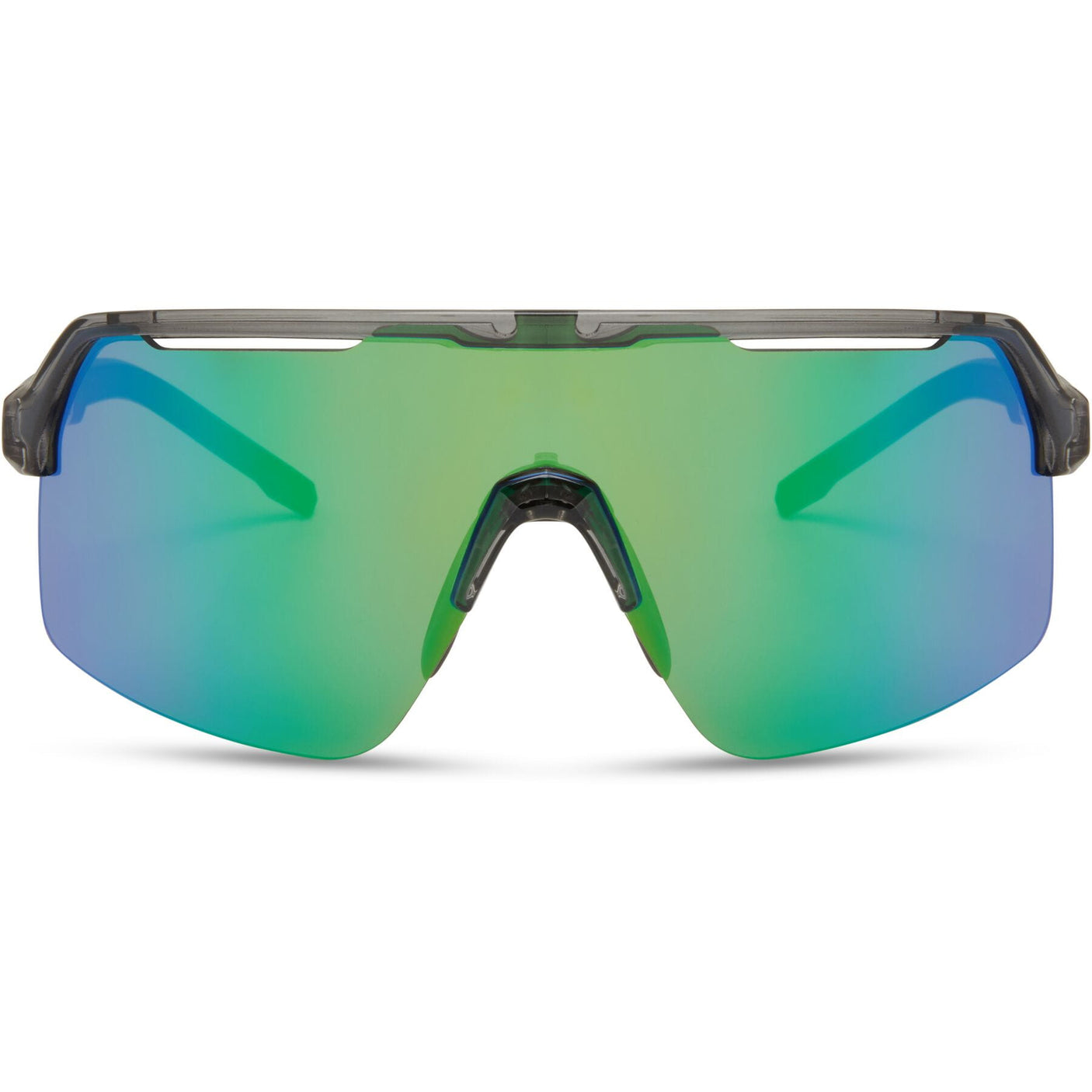 MADISON Crypto Air Crystal Smoke Sunglasses (Green Mirror Lens)
